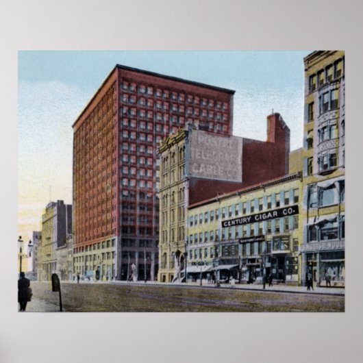 クリーブランドオハイオロッキーフェラー建物 ポスター (正面)