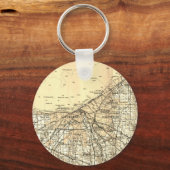 クリーブランドオハイオヴィンテージの地図 キーホルダー (正面)