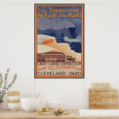 クリーブランドオハイオヴィンテージ旅行ポスターアドレトロ ポスター (キッチン)