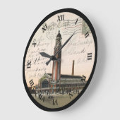 クリーブランドオハイオ州の郵便はがきの時計-西側の市場 ラージ壁時計 (傾斜)