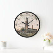 クリーブランドオハイオ州の郵便はがきの時計-西側の市場 ラージ壁時計 (ホーム)