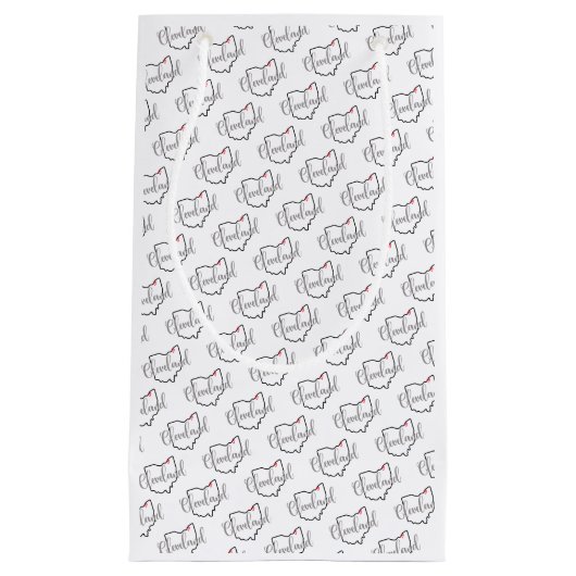 クリーブランドオハイオ愛 スモールペーパーバッグ (正面)