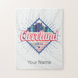 クリーブランドオハイオ統一された州ズスカイラインヴィンテージUSA ジグソーパズル