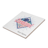 クリーブランドオハイオ統一された州ズスカイラインヴィンテージUSA タイル (側面)