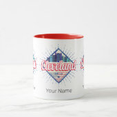クリーブランドオハイオ統一された州ズスカイラインヴィンテージUSA マグカップ (中央)