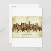 クリーブランドオハイオ都市景観 インビテーションポストカード (正面/裏面)