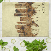 クリーブランドオハイオ都市景観 キッチンタオル (折り畳み)