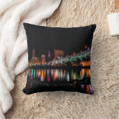 クリーブランドオハイオ都市景観 クッション (ブランケット)