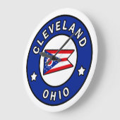 クリーブランドオハイオ ラージ壁時計 (傾斜)