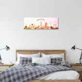 クリーブランドカラフルスカイラインキャンバス印刷 キャンバスプリント (インサイチュ (寝室))