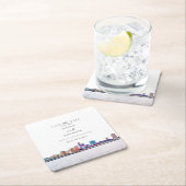 クリーブランドスカイライン紙コースター日付を保存 スクエアペーパーコースター (インサイチュ)