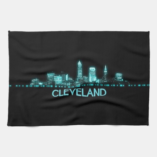 クリーブランドスカイライン キッチンタオル (横)
