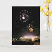 クリーブランドブラウンズスタジアムでの花火 – カード (黄色い花)