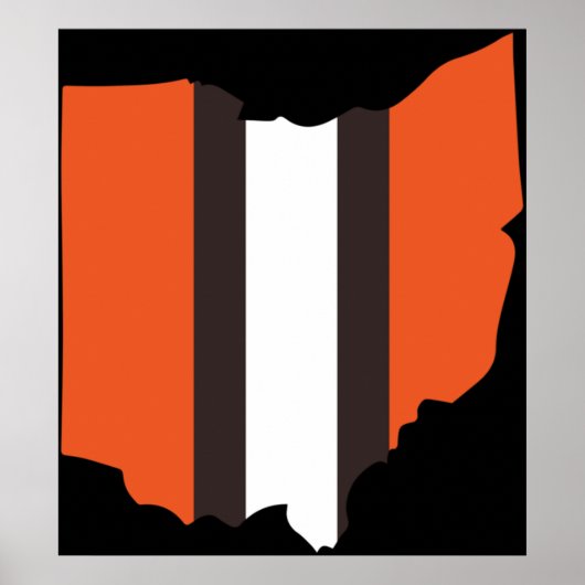 クリーブランドブラウンズストライプアクティブ ポスター (正面)