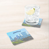 クリーブランドブルーモーニング紙コースター スクエアペーパーコースター (インサイチュ)