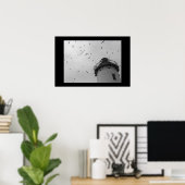 クリーブランドライトハウスアンドガルズbwプリント ポスター (ホームオフィス)