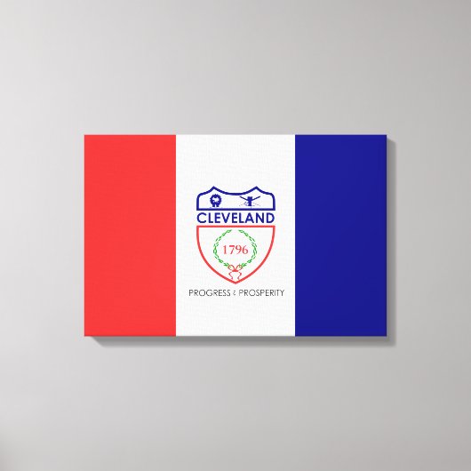 クリーブランド国旗(オハイオ) キャンバスプリント (正面)