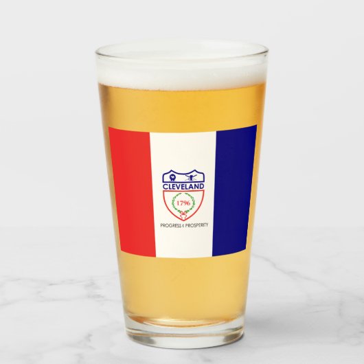 クリーブランド国旗（オハイオ） タンブラーグラス (ドリンク正面)