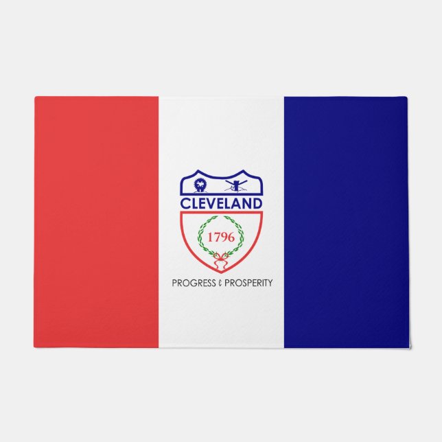 クリーブランド国旗（オハイオ） ドアマット (正面)