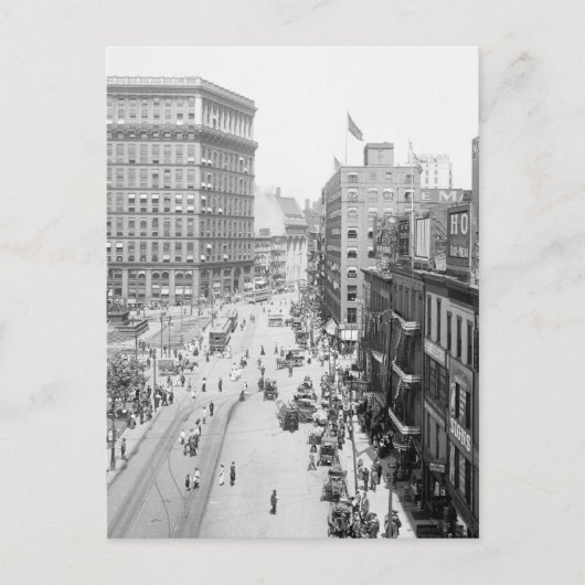 クリーブランド市公共広場1915年 ポストカード (正面)