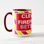 クリーブランド消防士の良い半妻マグカップ マグカップ (左)