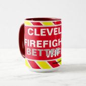 クリーブランド消防士の良い半妻マグカップ マグカップ (正面左)