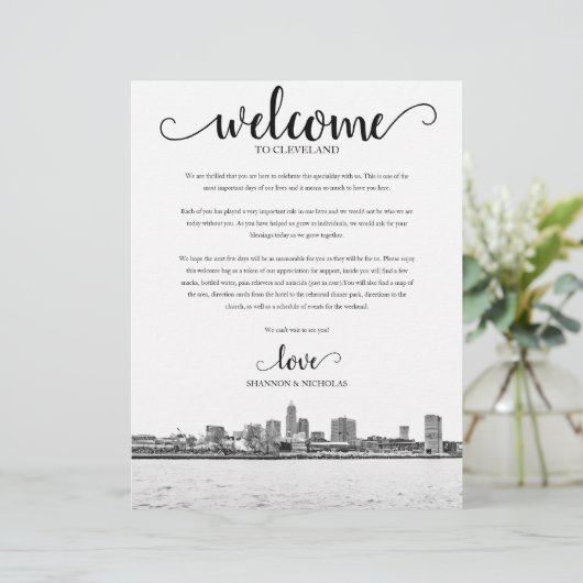 クリーブランド結婚の週末のウェルカム旅程 (スタンド正面)