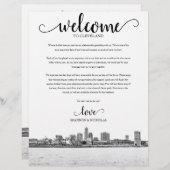 クリーブランド結婚の週末のウェルカム旅程 (正面/裏面)