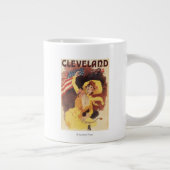 クリーブランド自転車アメリカンガールインイエロー ジャンボコーヒーマグカップ (右)