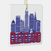 クリーブランド都市は両面のオーナメントを着色します セラミックオーナメント (右)