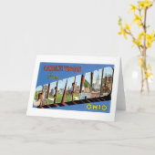 クリーブランド、オハイオ州からの挨拶! カード (黄色い花)