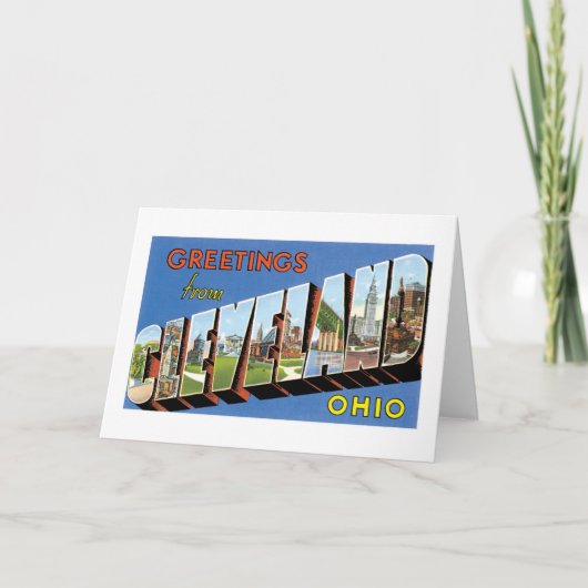 クリーブランド、オハイオ州からの挨拶! カード (正面)