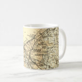 クリーブランド・オハイオ州ヴィンテージ地図 コーヒーマグカップ (正面右)