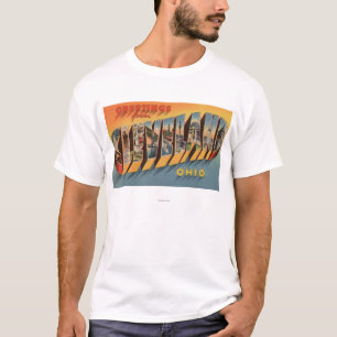 クリーブランド、オハイオ州-大きい手紙場面2 Tシャツ