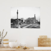 クリーブランド，パブリックスクエア， 1900 ポスター (キッチン)