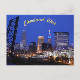 クリーブランド（Cleveland）、オハイオ州（OH）ウェストサイドのスカイライン（カーブ） ポス ポストカード
