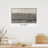 クリーブランド, OHパノラママップ – 1887 ポスター (キッチン)