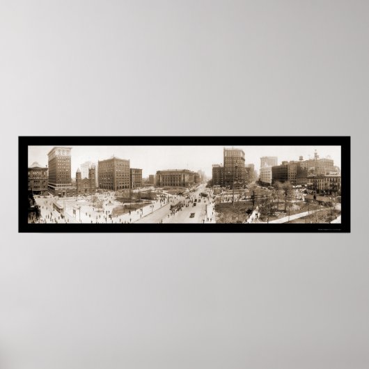 クリーブランドOHスクエア写真1912 ポスター (正面)