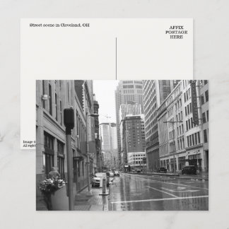 クリーブランドOHダウンタウンシーンフォトポストカード ポストカード