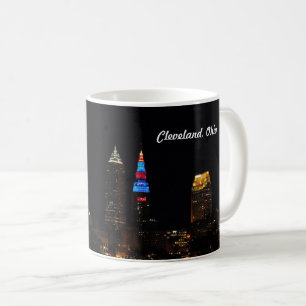 クリーブランドOHナイトスカイライン コーヒーマグカップ