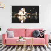 クリーブランドOHロックンロールホール&ミュージアム キャンバスプリント (インサイチュ (リビング))