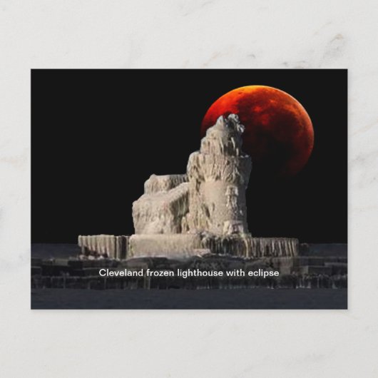 クリーブラン凍っていト灯台はがき ポストカード (正面)