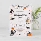 クリープィ＆クラッシィ ハロウィンパーティー招待状 招待状 (スタンド正面)