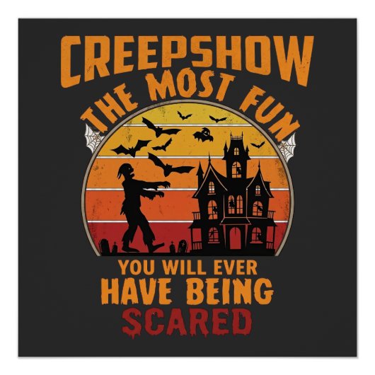 クリープショウ ハロウィン ゾンビ お化け屋敷 日没 バー ポスター (正面)