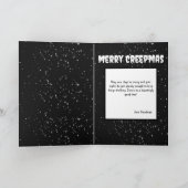 クリープマス 怖い少年 ゴシック ヴィンテージ カード (内部)