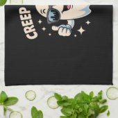 クリープ実在よいハロウィーン幽霊 キッチンタオル (折り畳み)