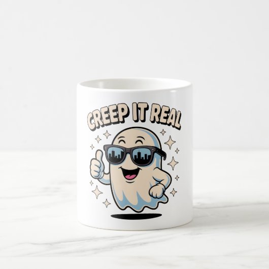 クリープ実在よいハロウィーン幽霊 コーヒーマグカップ (中央)