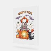 クリープ実在イチハロウィンピエロ アクリルサイン (傾斜)