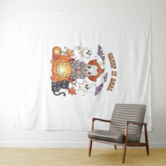 クリープ実在イチハロウィンピエロ タペストリー (インサイチュ(横))