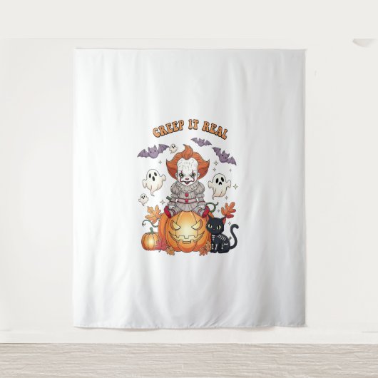 クリープ実在イチハロウィンピエロ タペストリー (正面)